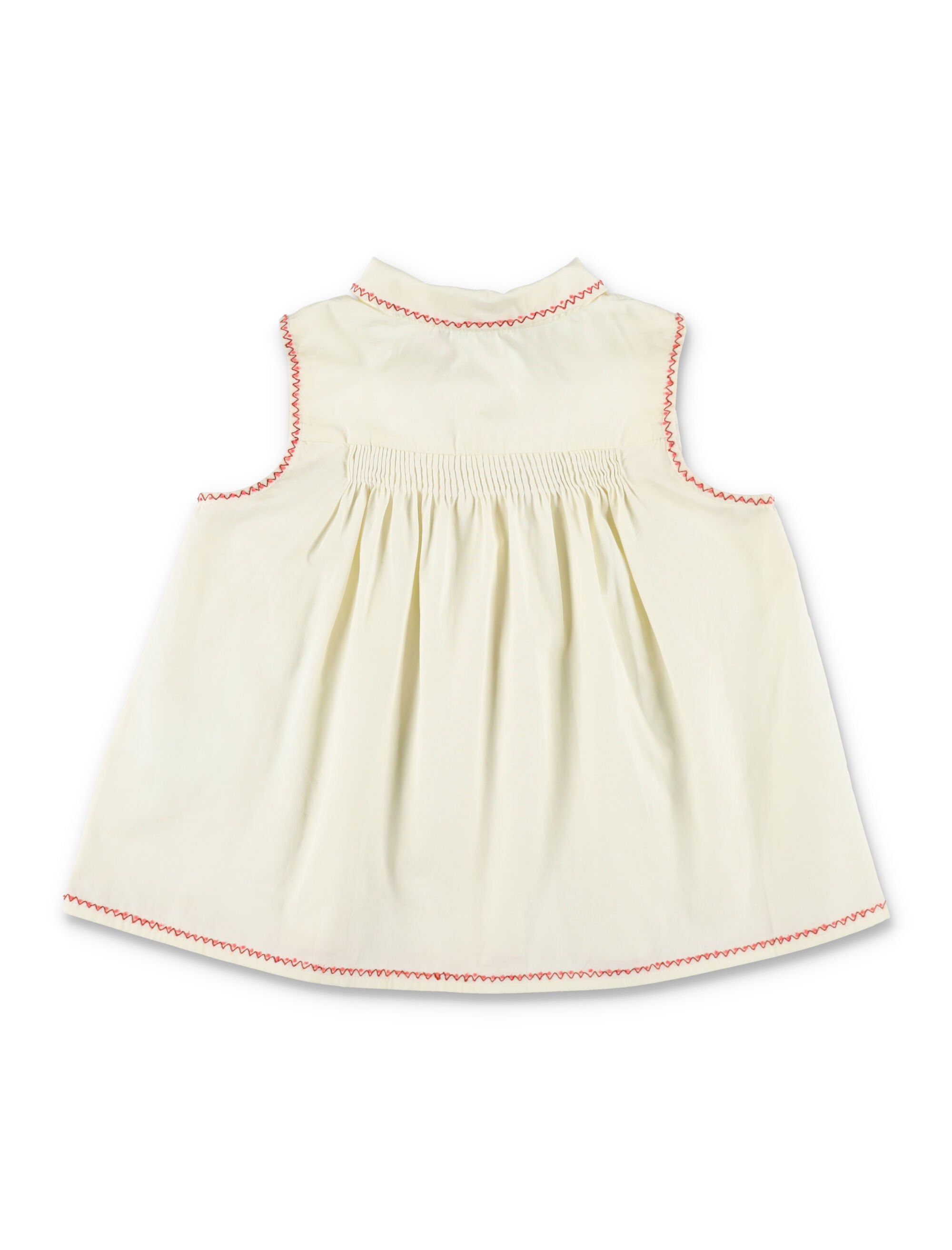 Bonpoint Lexi Girls Organic Cotton Blouse Ecru Shirt