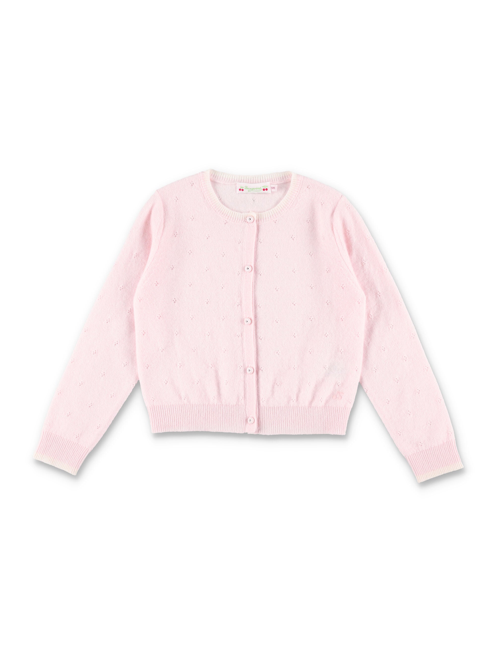 Luella cashmere pointelle knit cardigan Pale Pink