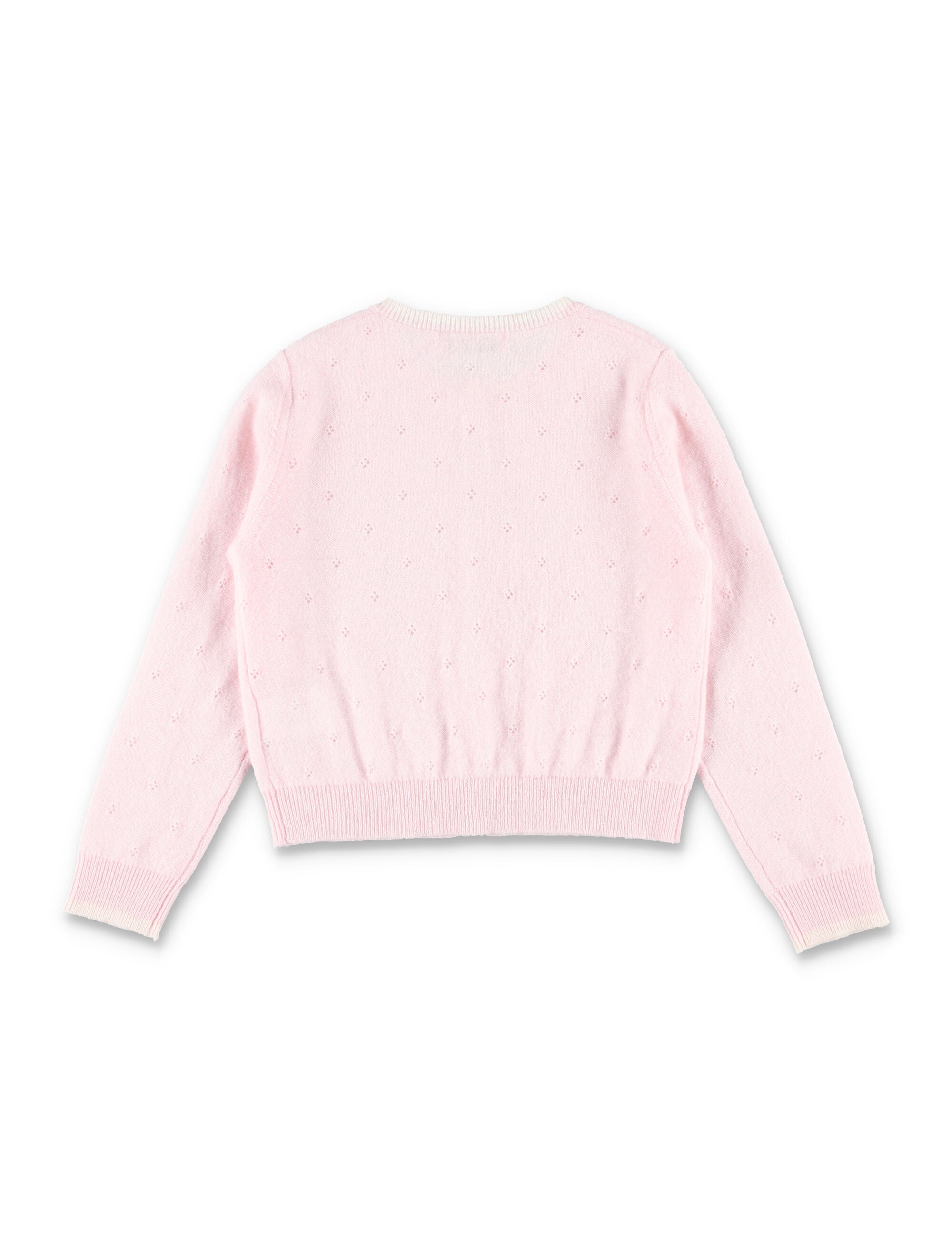 Luella cashmere pointelle knit cardigan Pale Pink