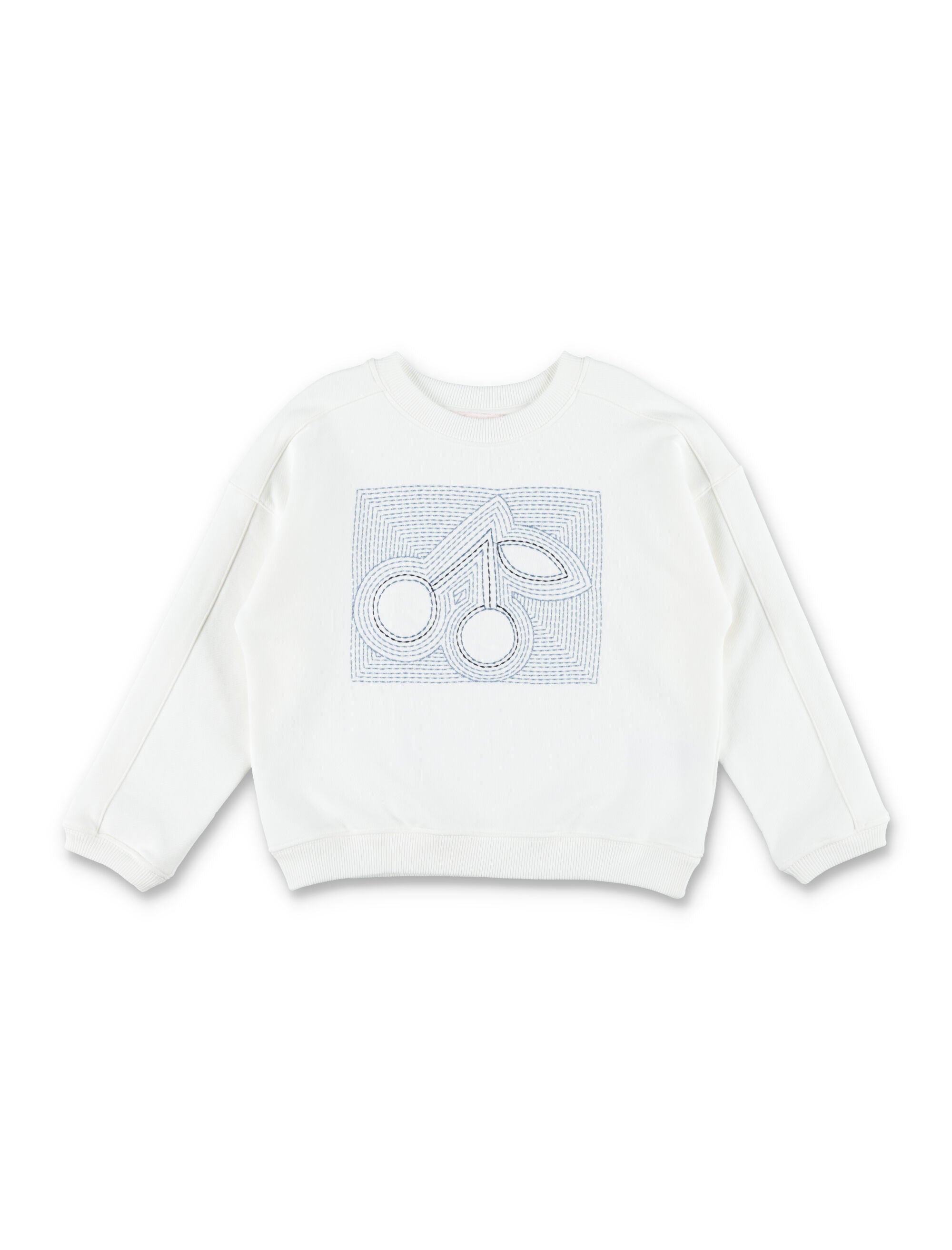 Bonpoint Gena organic cotton cherry sweatshirt Milk White