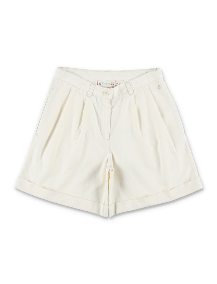 Bonpoint Lindsey organic cotton shorts Milk White