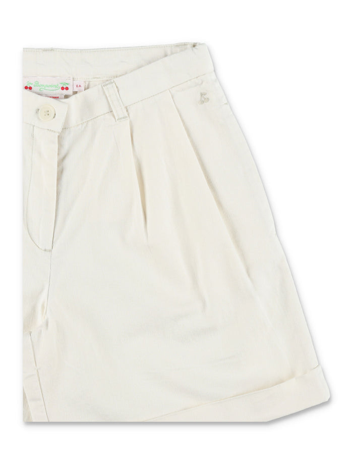Bonpoint Lindsey organic cotton shorts Milk White