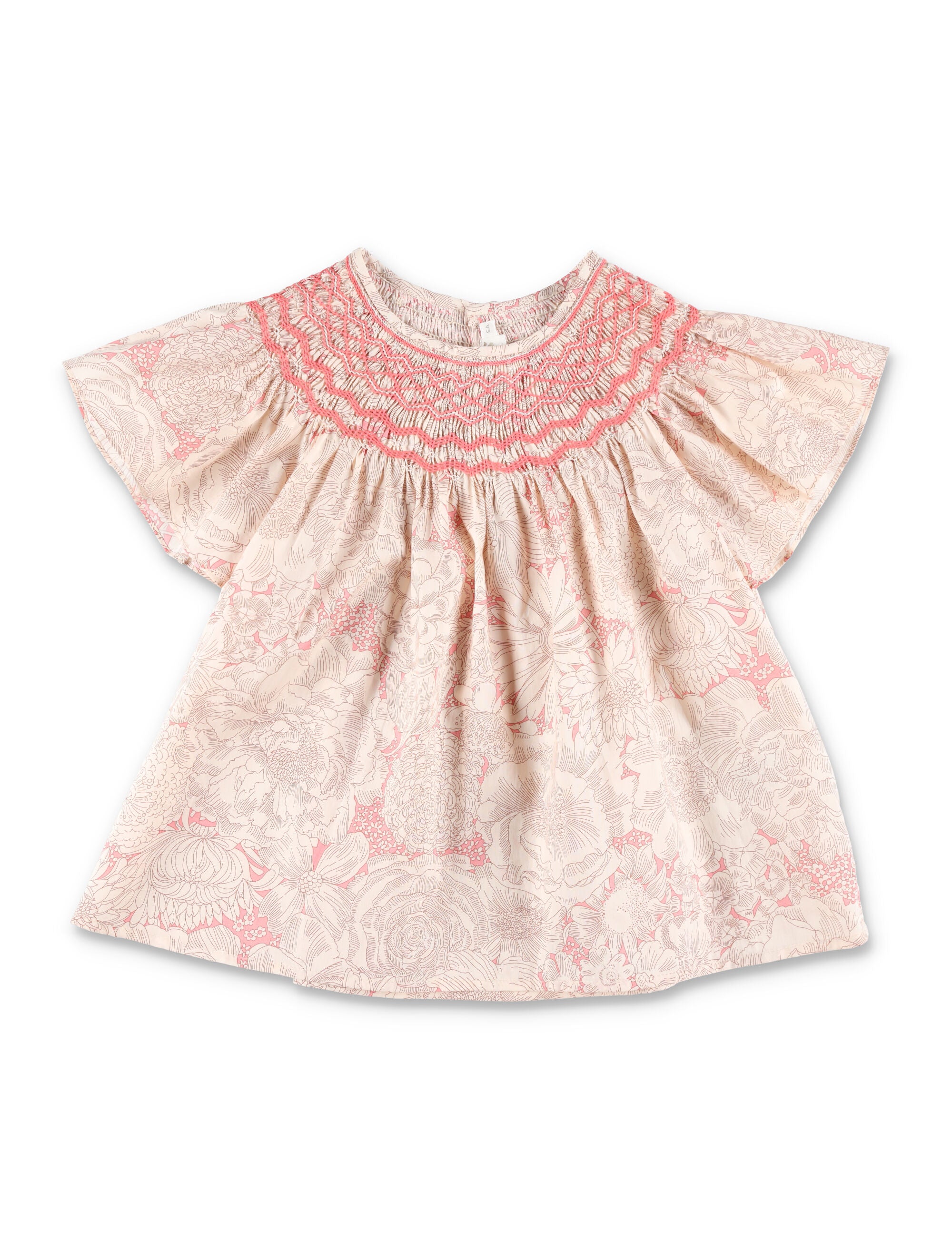 Bonpoint Adelice liberty organic cotton blouse Medium Pink Flowers Shirt