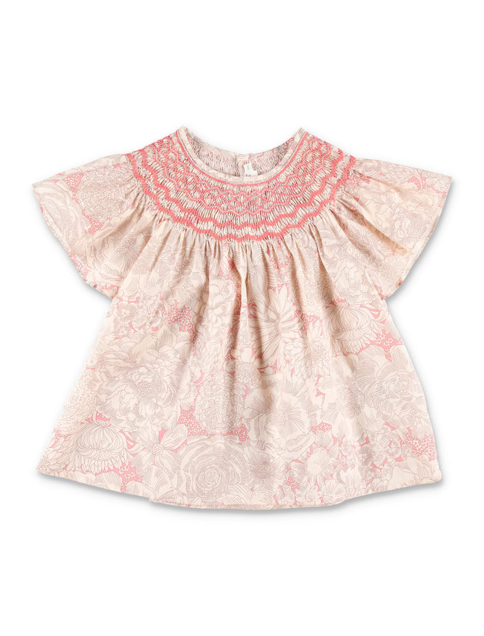 Bonpoint Adelice liberty organic cotton blouse Medium Pink Flowers Shirt