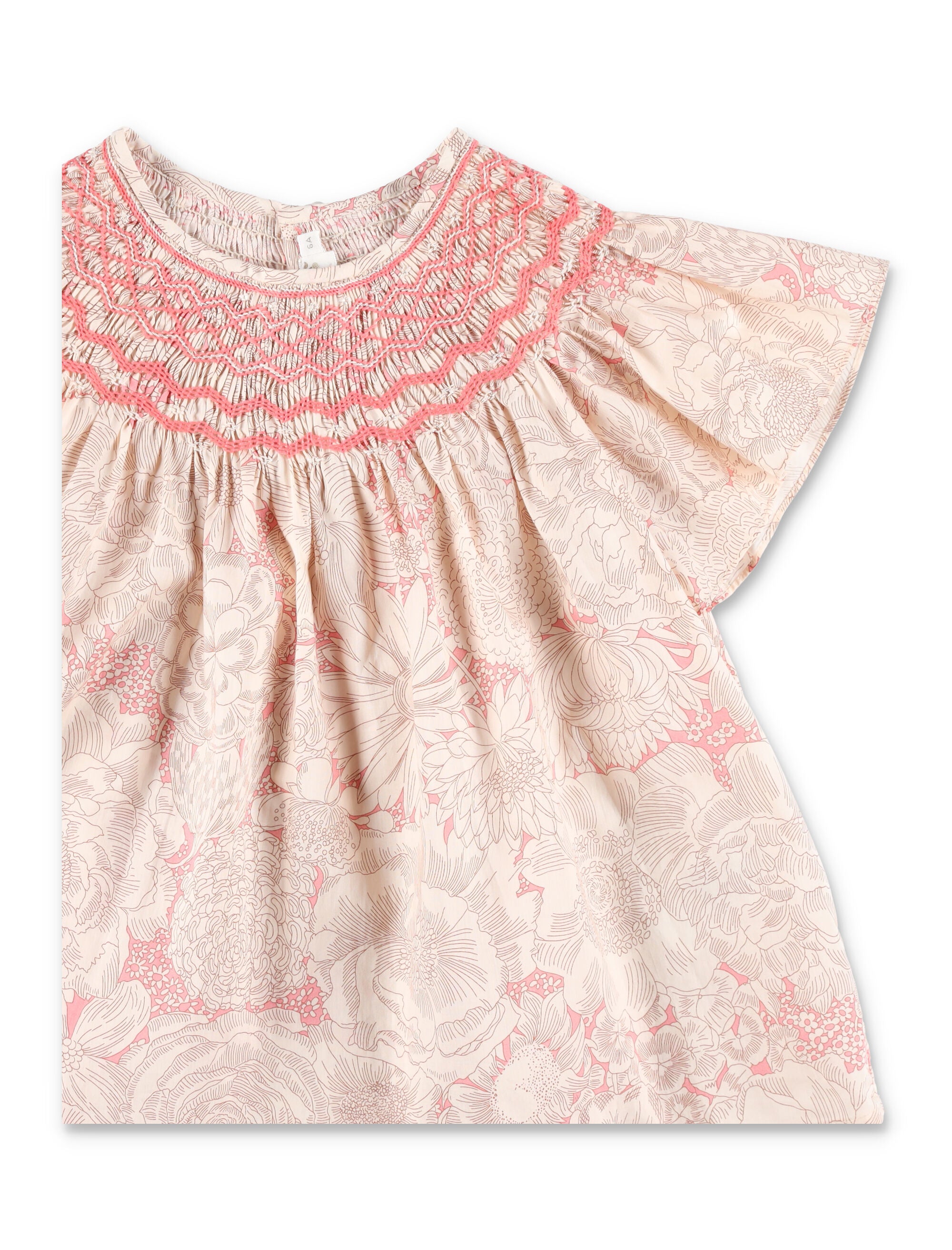 Bonpoint Adelice liberty organic cotton blouse Medium Pink Flowers Shirt