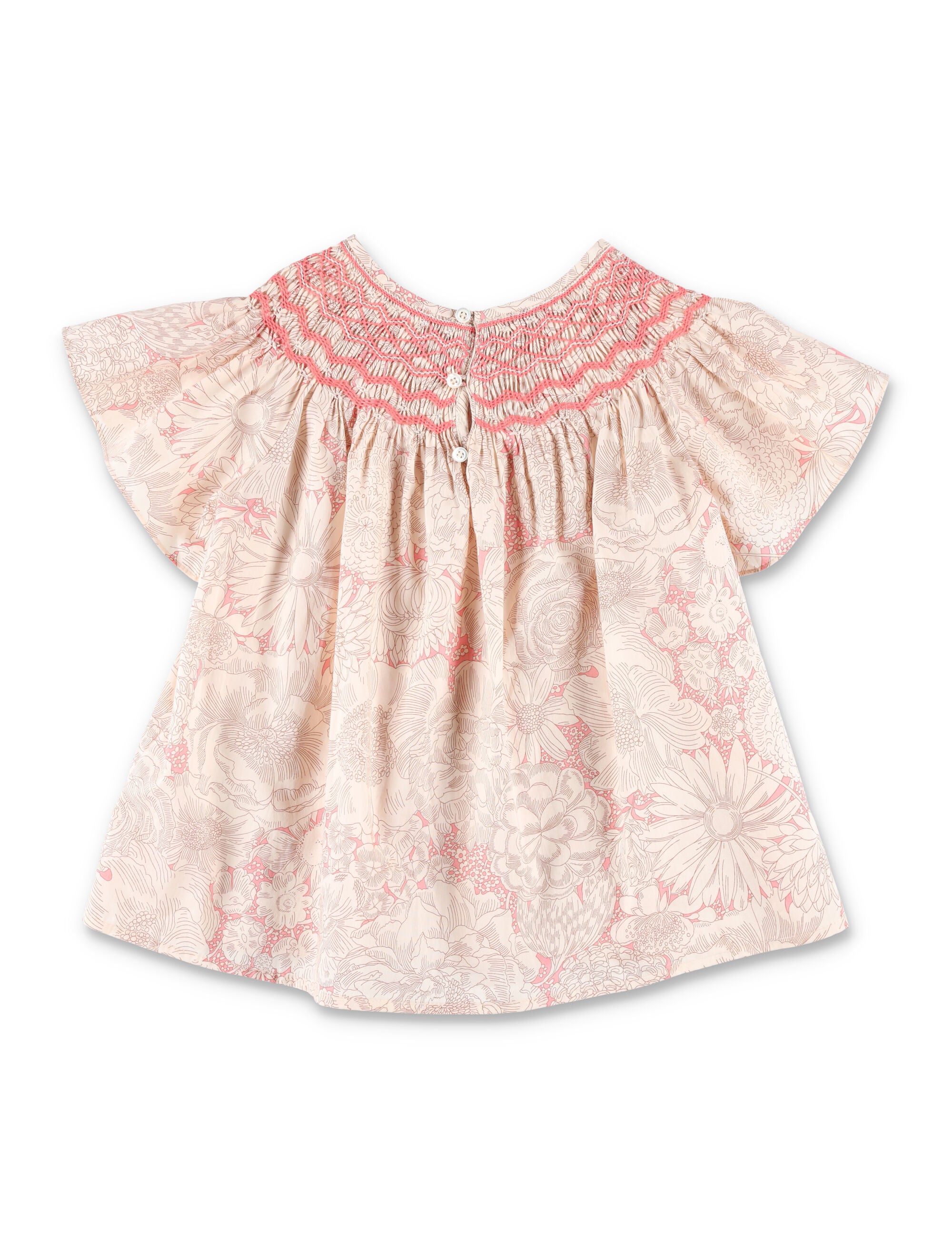 Bonpoint Adelice liberty organic cotton blouse Medium Pink Flowers Shirt