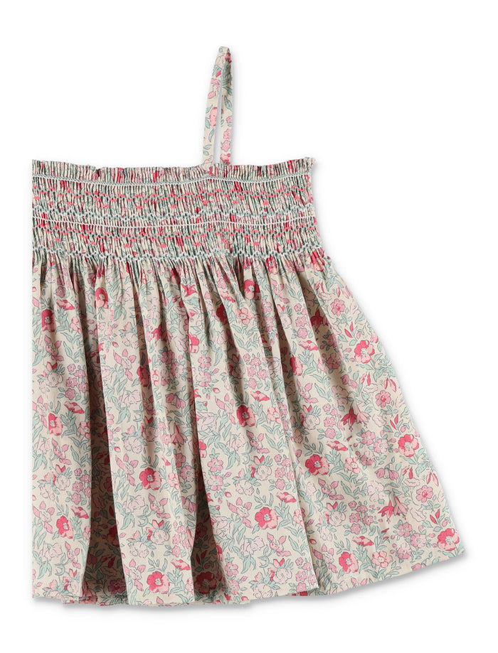 Bonpoint girls Apolline Liberty smocked blouse Raspberry Flowers Organic Cotton Top