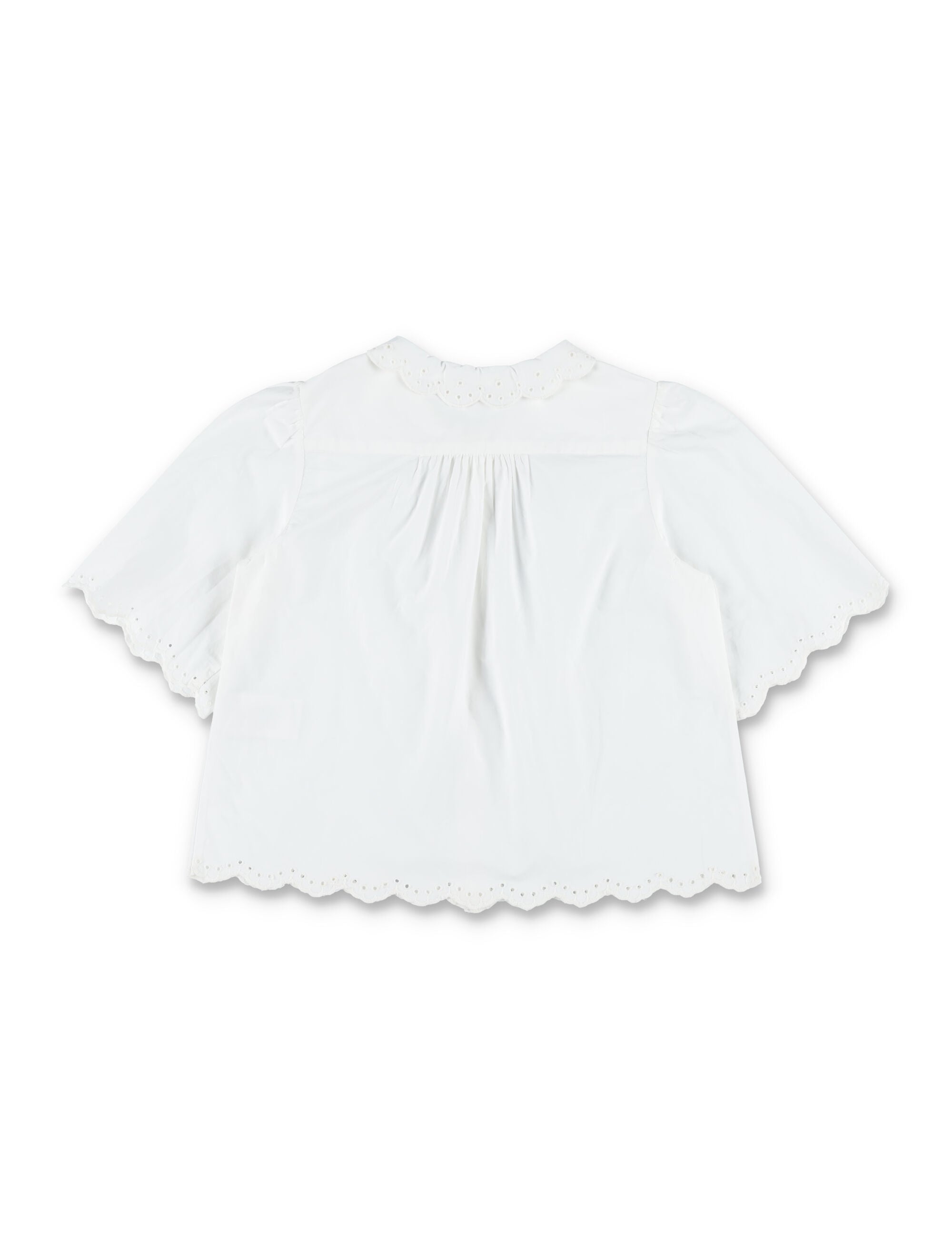 Bonpoint Lizea blouse for girls Blanc Lait Organic Cotton Shirt