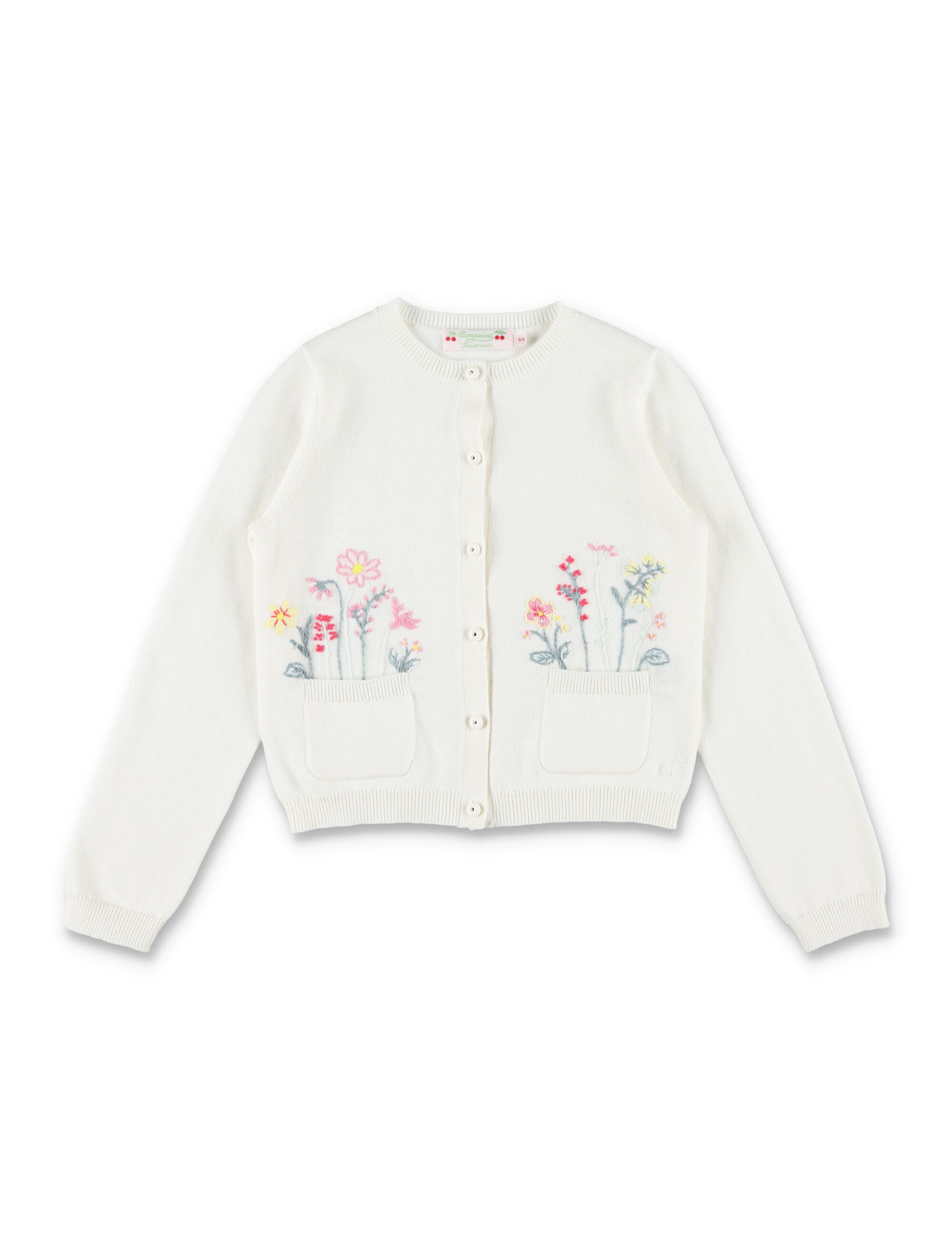 Bonpoint Lucila organic cotton and cashmere cardigan White