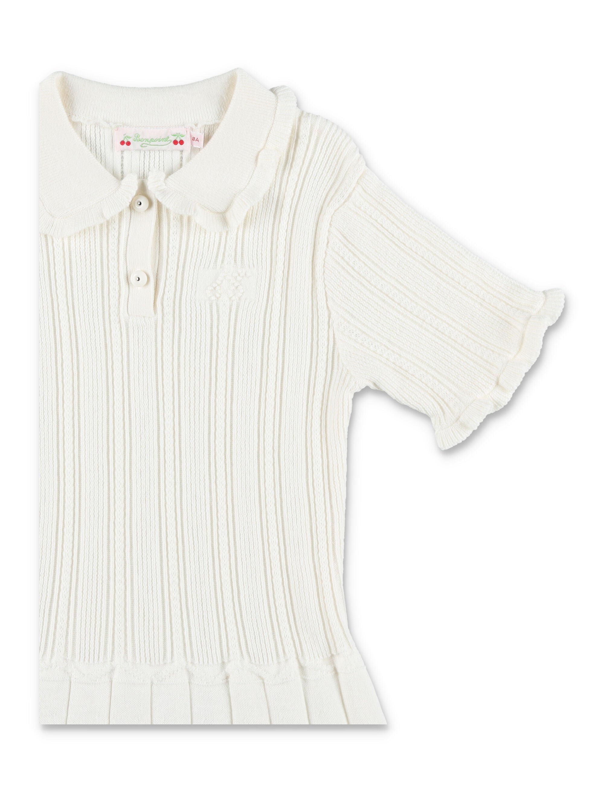 Bonpoint Lobelie organic cotton and cashmere dress White