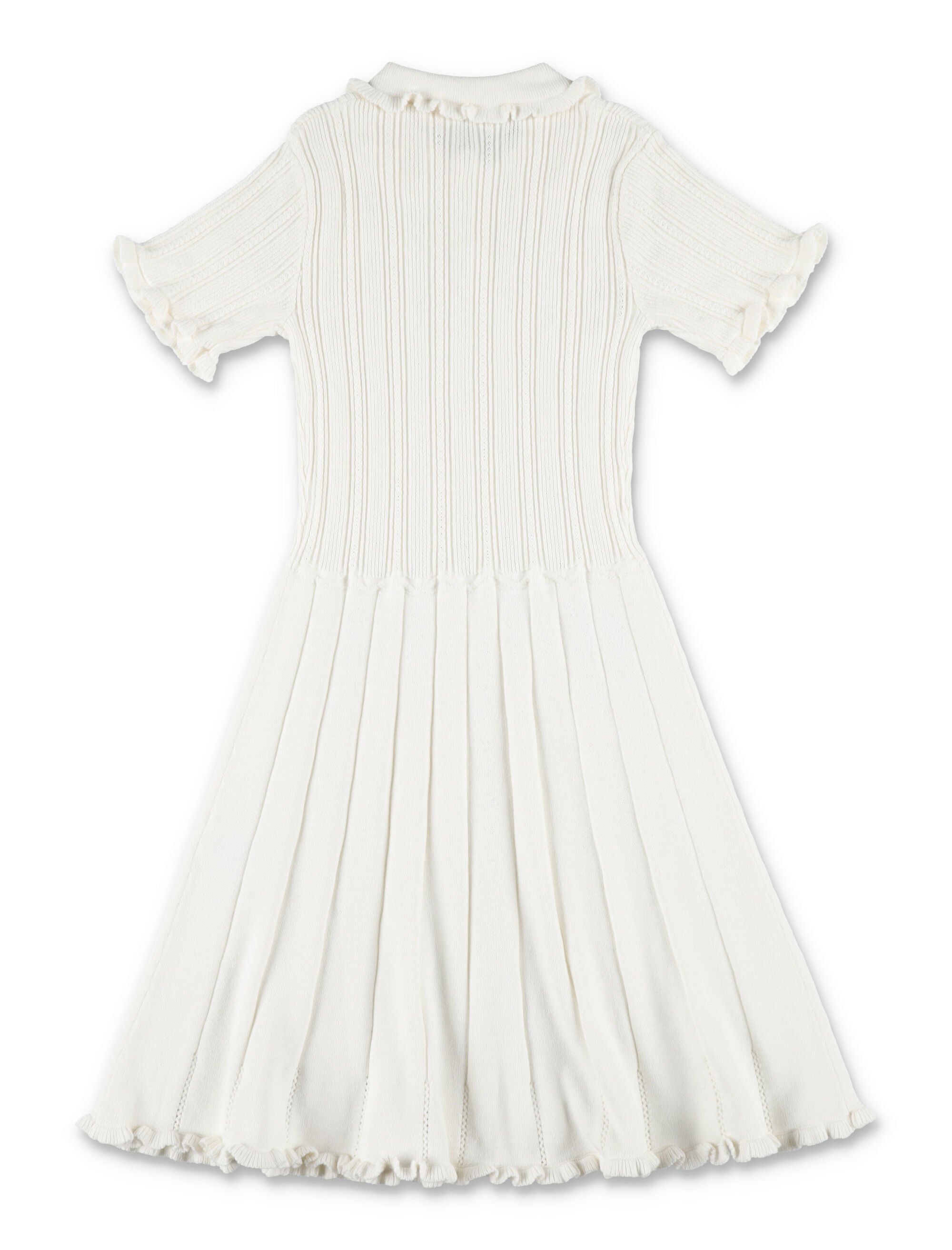 Bonpoint Lobelie organic cotton and cashmere dress White