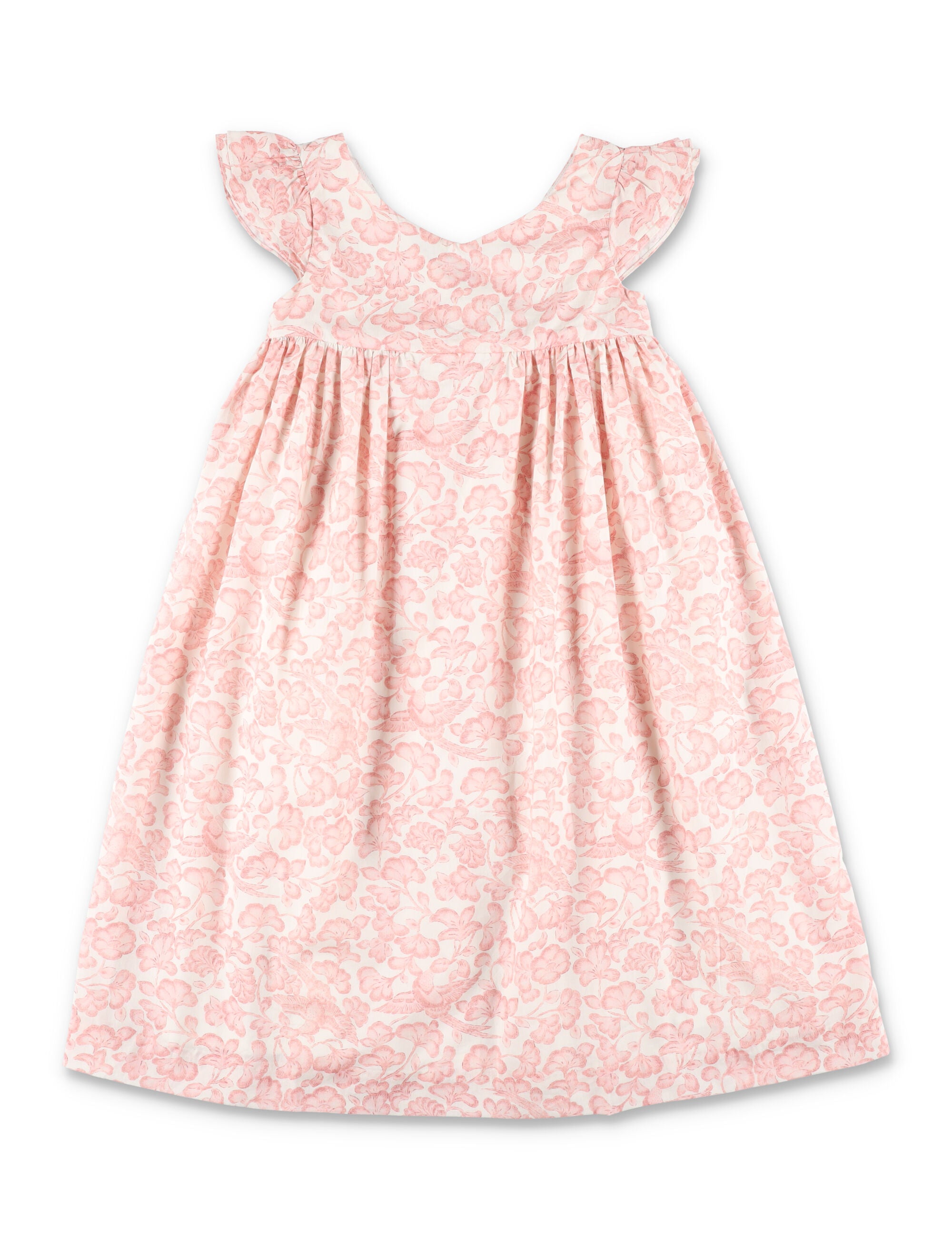 Bonpoint Galantine floral dress for girls Fl Beige Rose Cotton