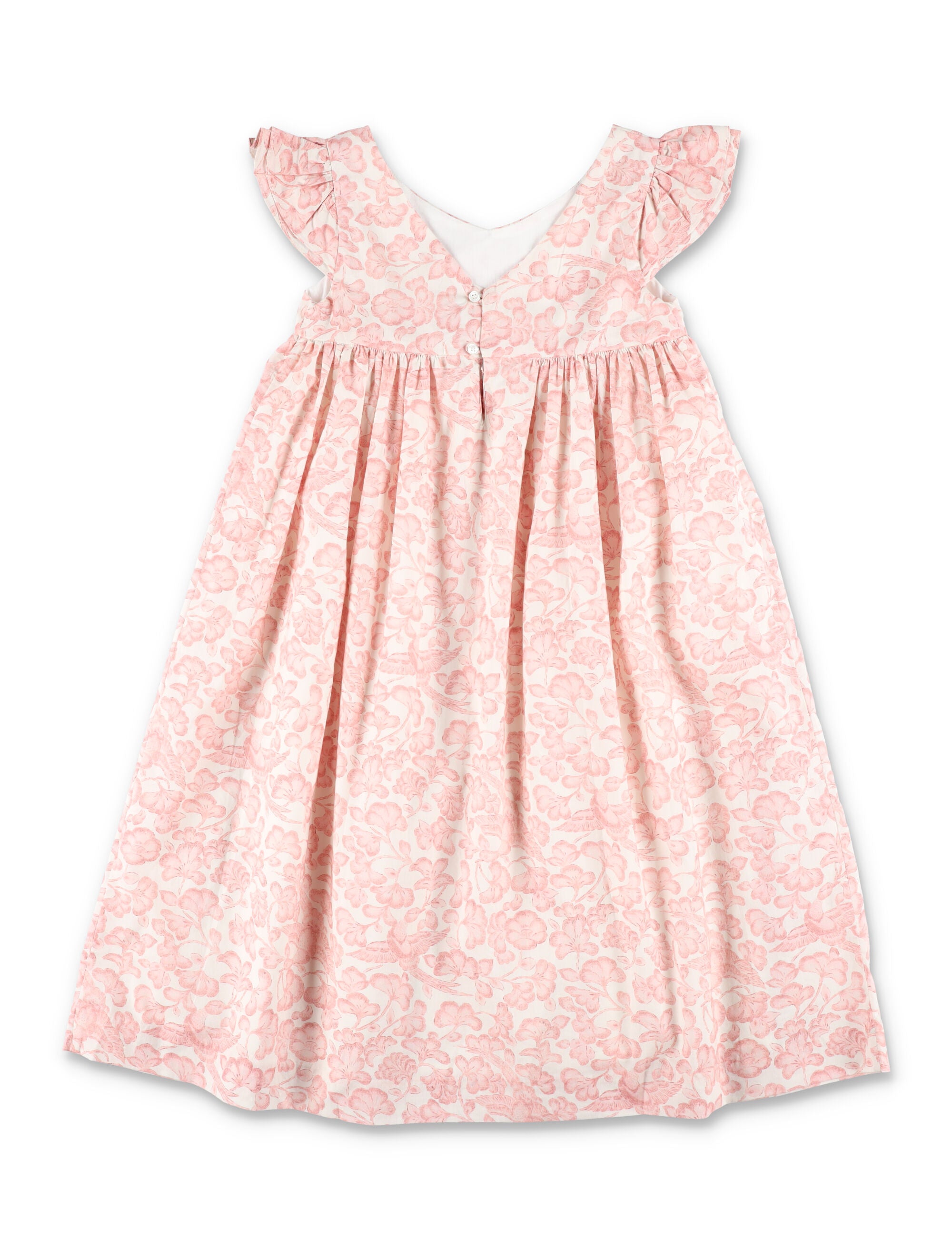 Bonpoint Galantine floral dress for girls Fl Beige Rose Cotton