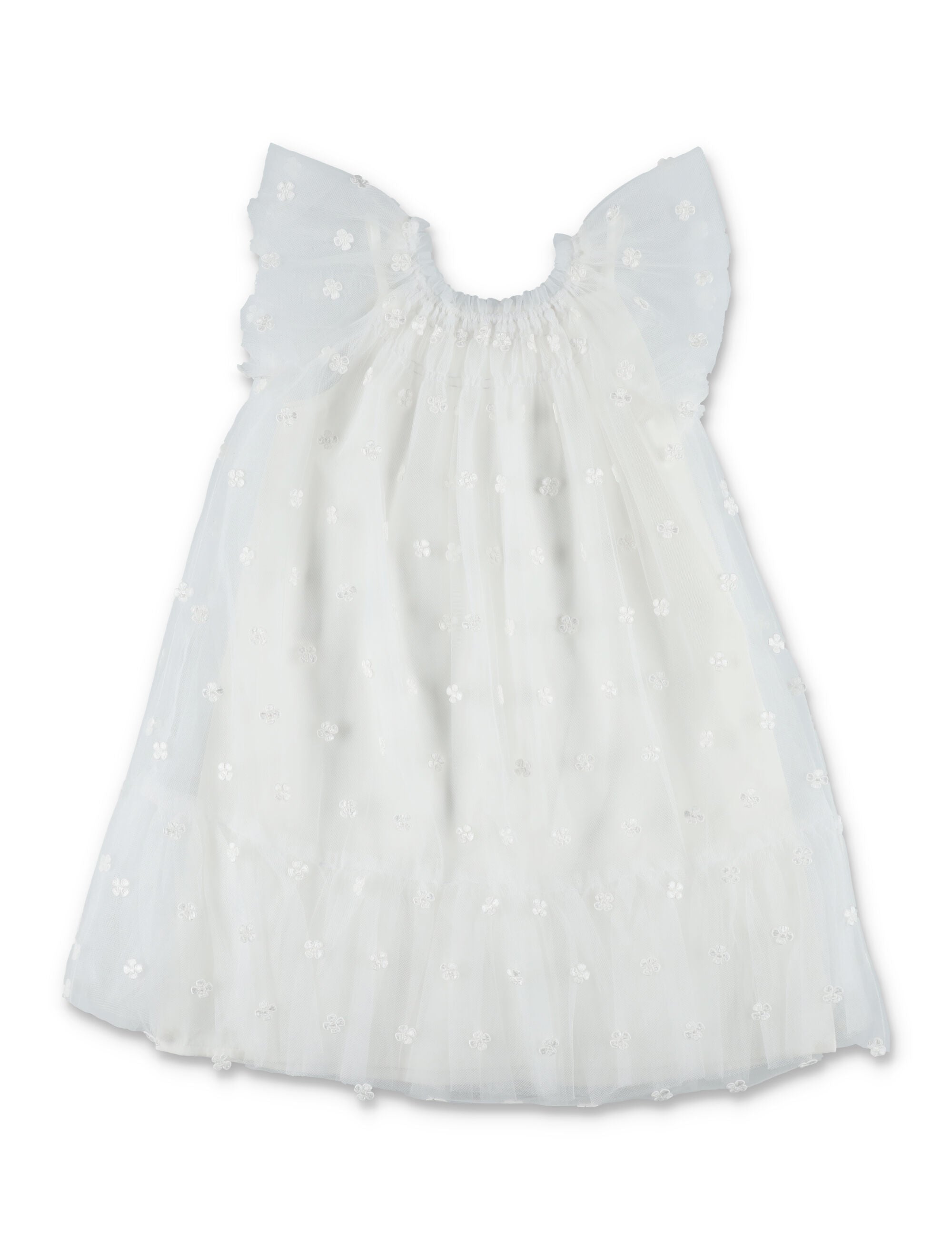 Bonpoint Lisabeth embroidered tulle dress White Viscose