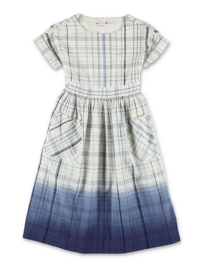 Bonpoint girls Edelweiss checked dress Blue Checks Cotton