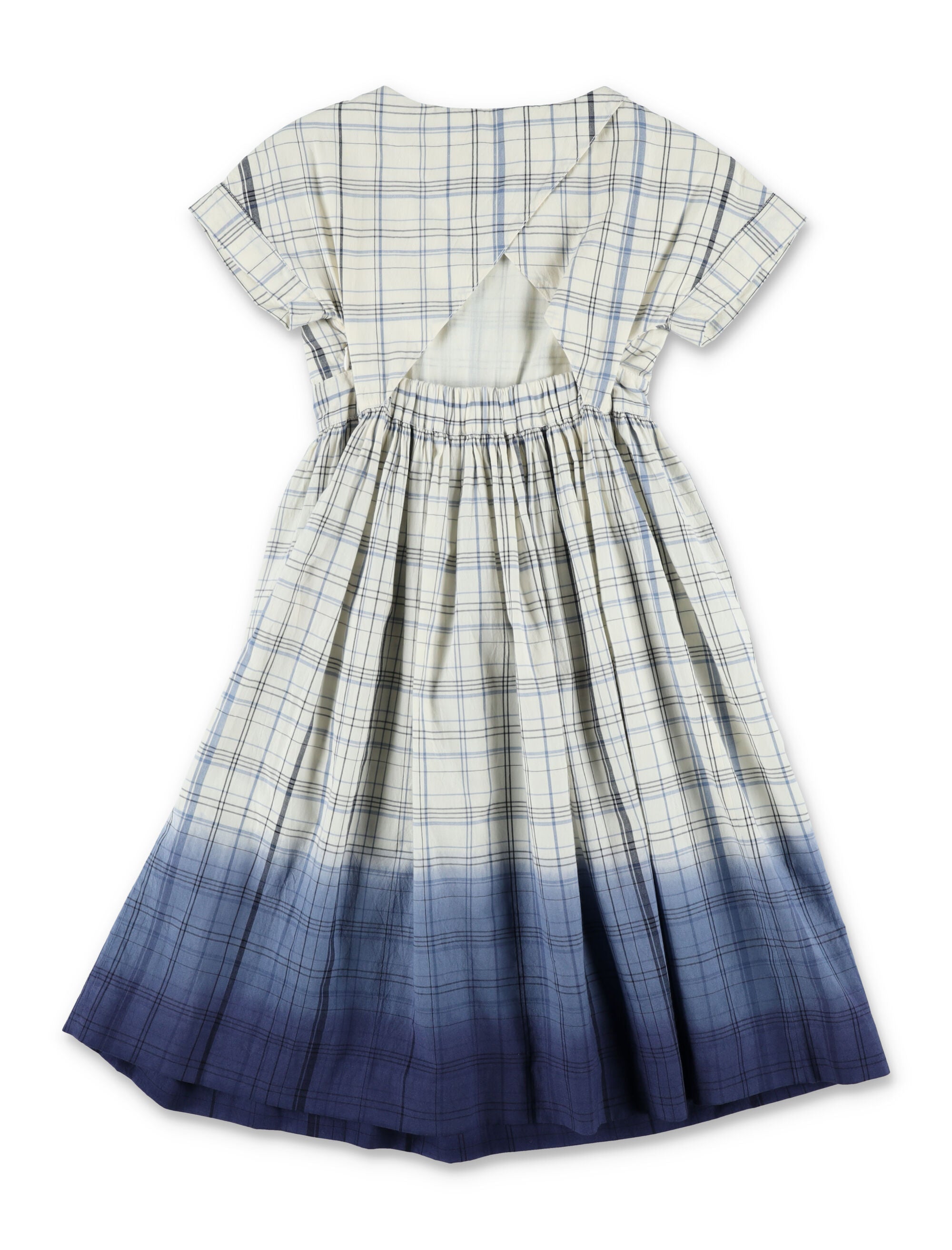Bonpoint girls Edelweiss checked dress Blue Checks Cotton