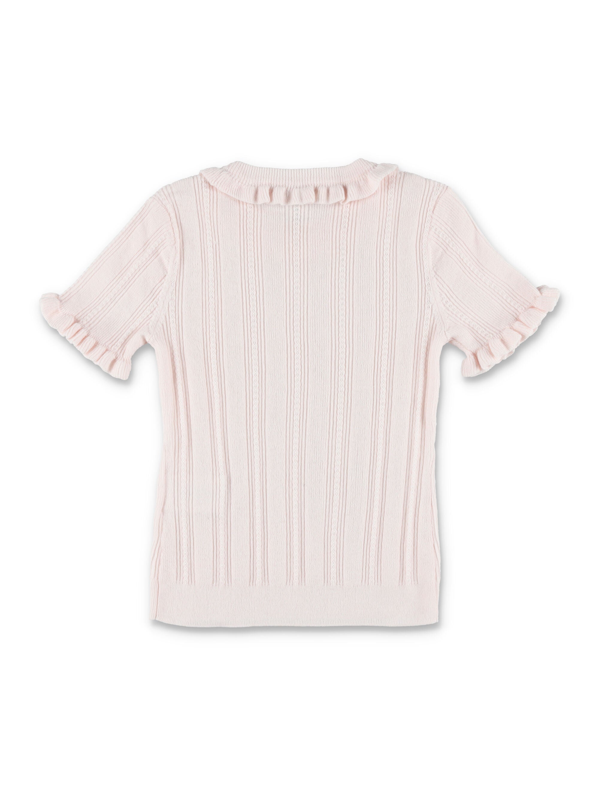 Bonpoint Lucie ruffled wool and silk sweater Pale Pink
