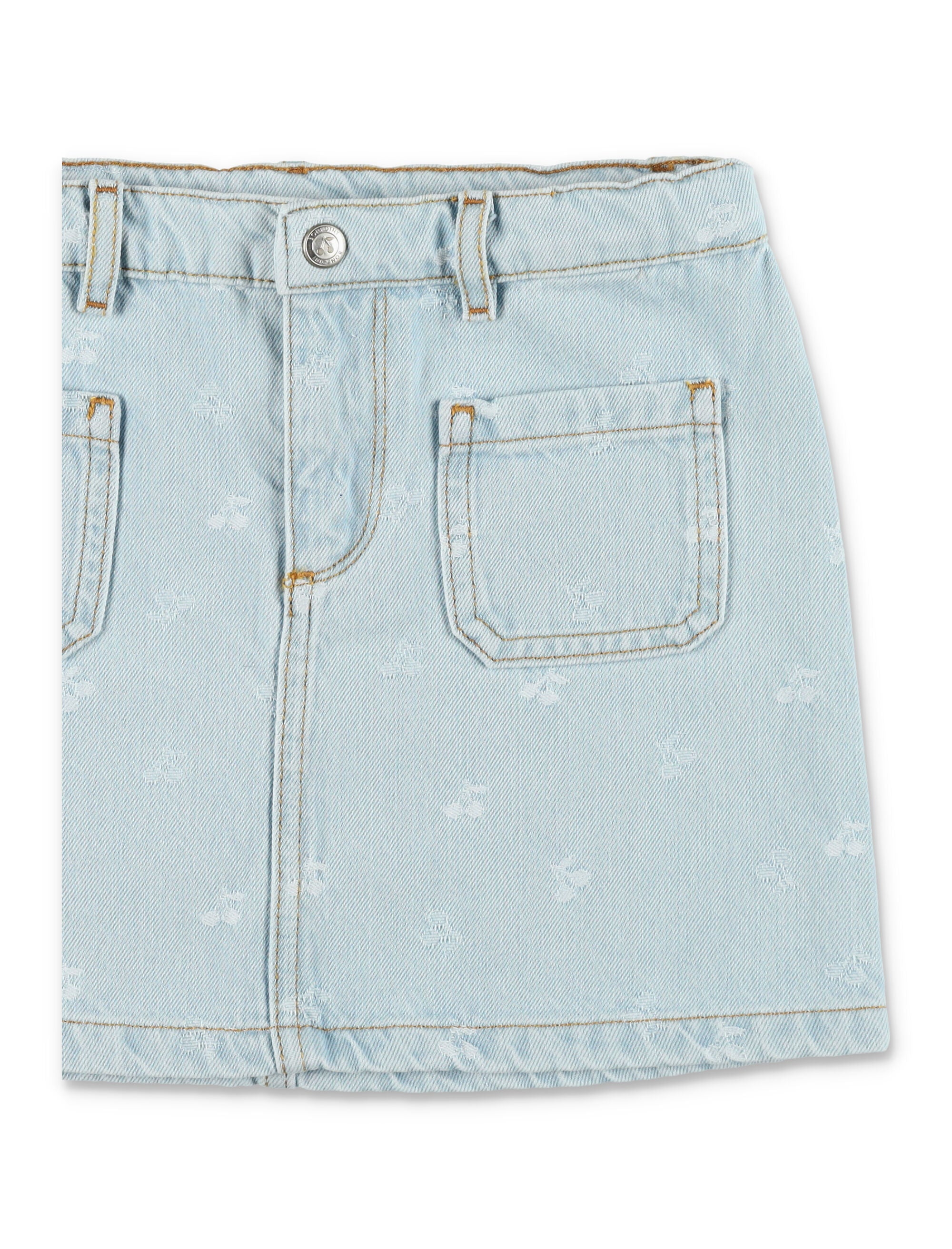 Bonpoint Tison Cherry jacquard skirt Imp Ciel Cotton