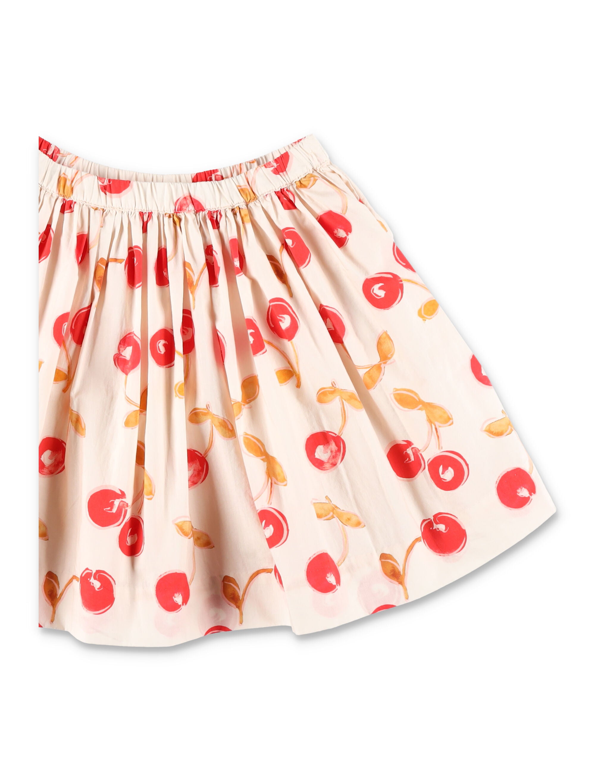Bonpoint Suzon organic cotton cherry skirt Ecru