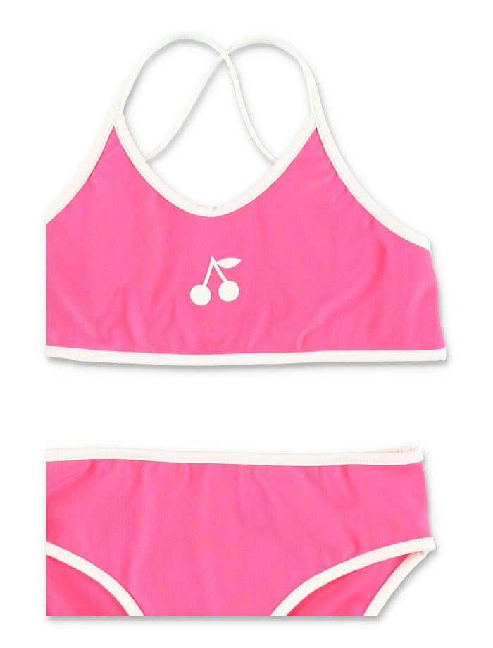 Bonpoint girls Lura two-piece swimsuit Nenon Pink Recycle Polyamide Bikini