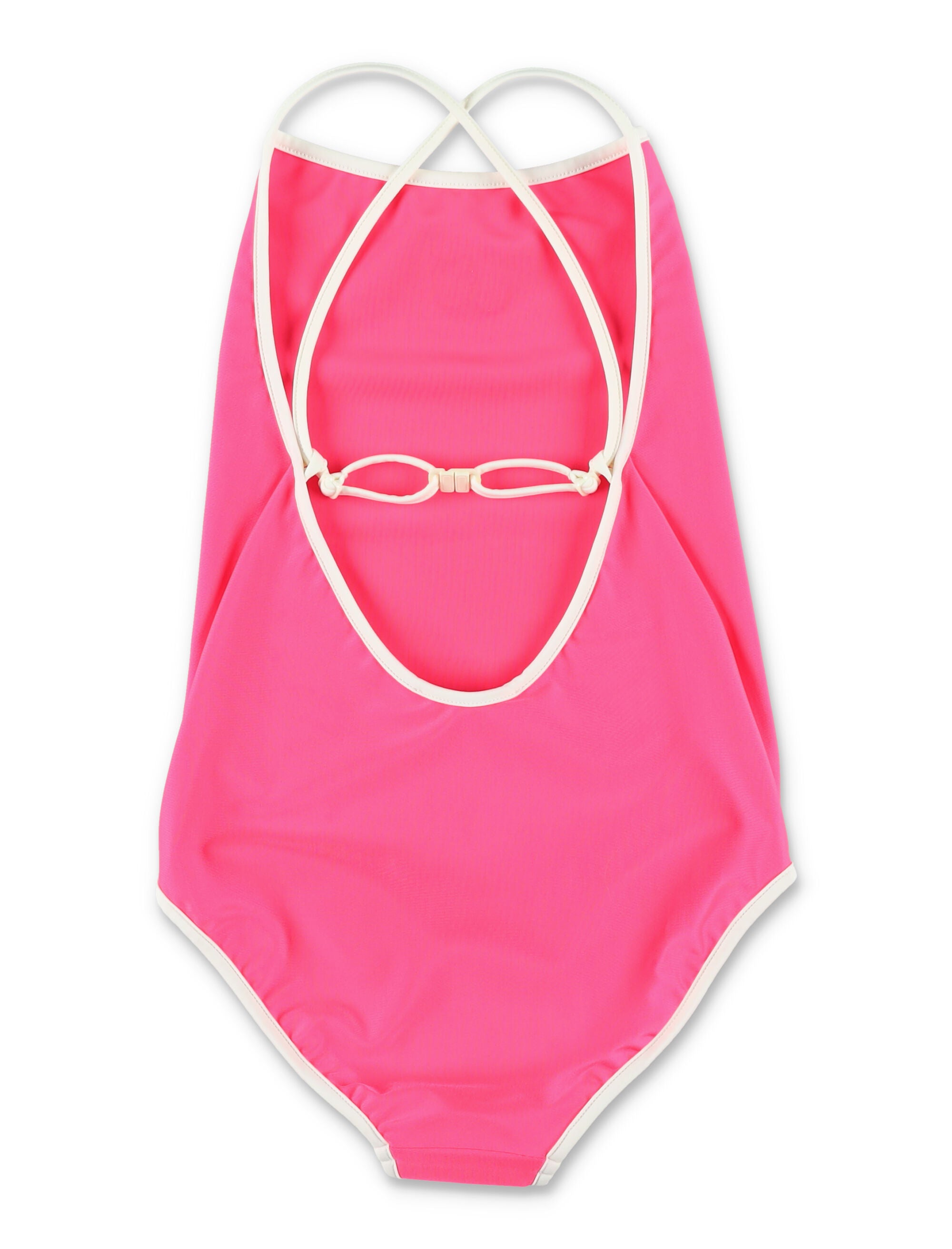 Bonpoint Kids Loola Swimsuit Fluo Pink Recycle Polyamide Swimwear