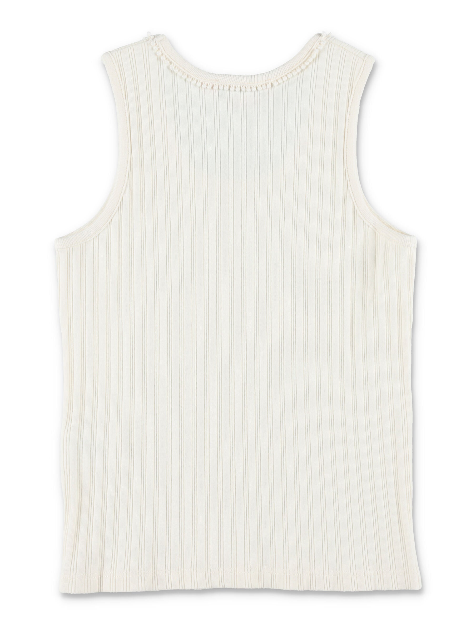 Bonpoint Edina scalloped collar tank top Milk White Cotton