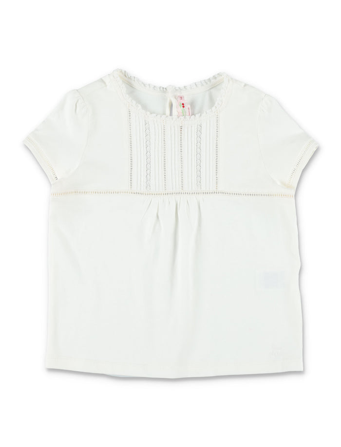 Bonpoint Capricia organic cotton T-shirt Upb Blanc Lait