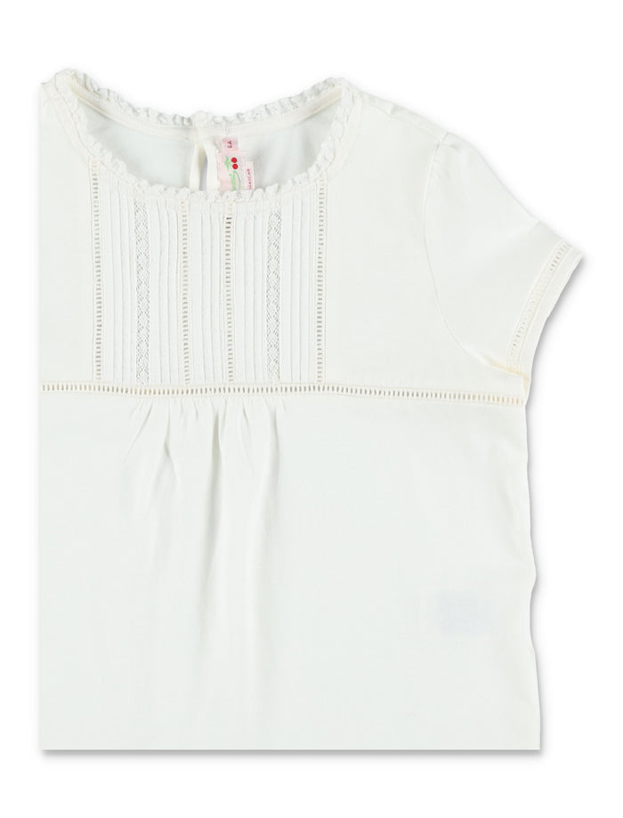 Bonpoint Capricia organic cotton T-shirt Upb Blanc Lait