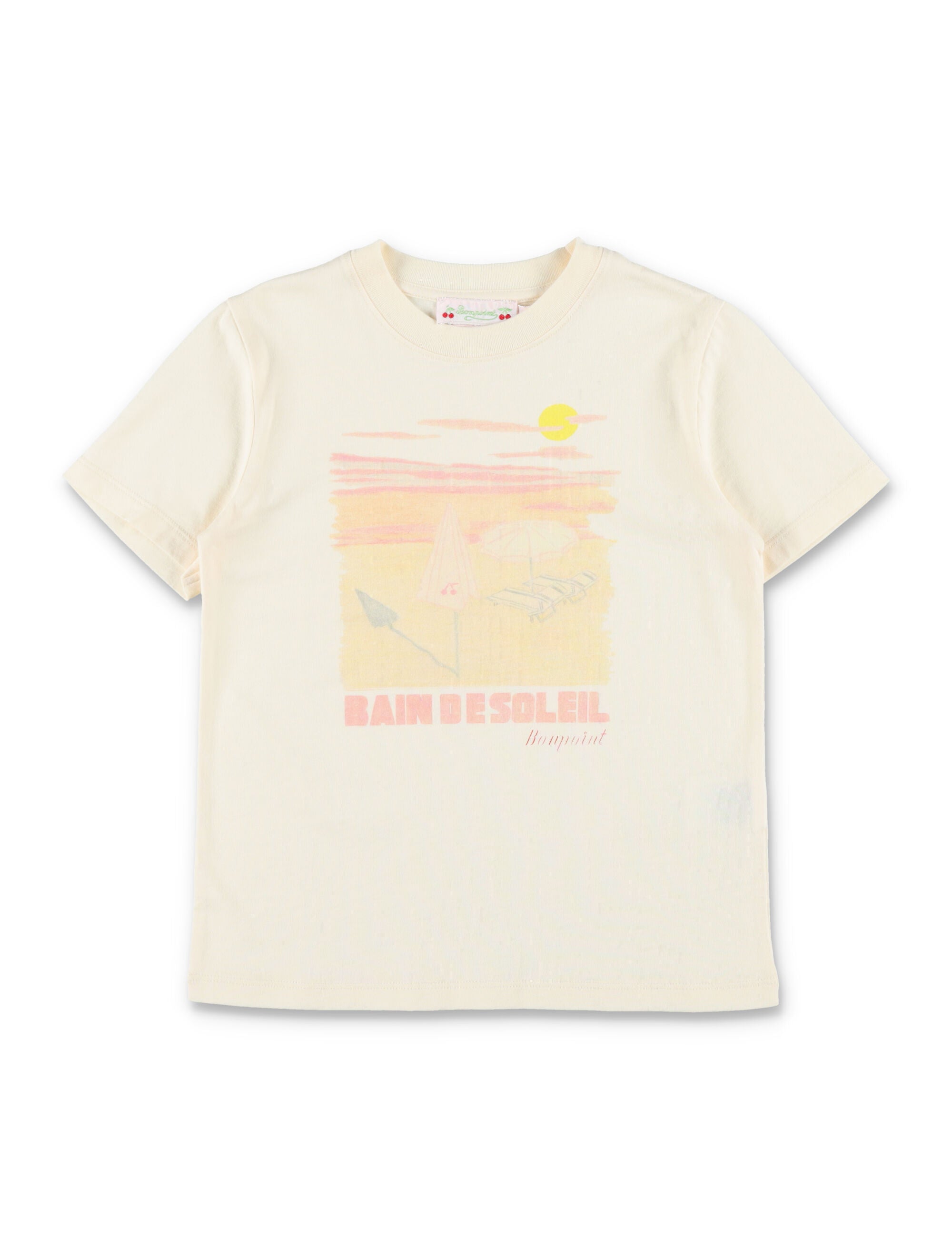 Bonpoint Thida tee fot kids Upb Ecru Organic Cotton Tshirt
