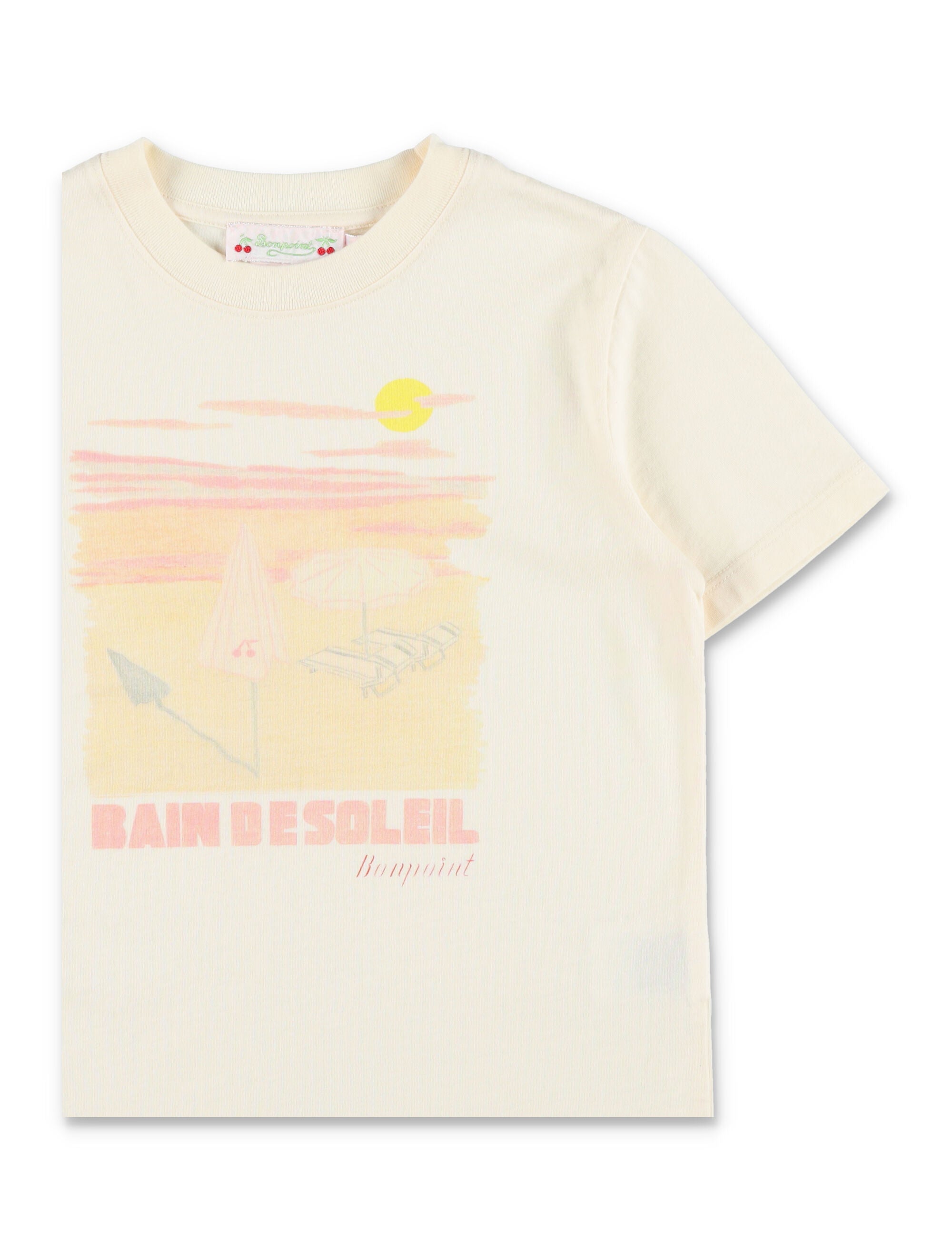 Bonpoint Thida tee fot kids Upb Ecru Organic Cotton Tshirt