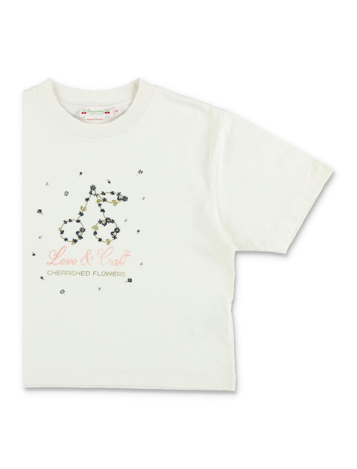 Bonpoint Lele organic cotton T-shirt Upb Blanc Lait