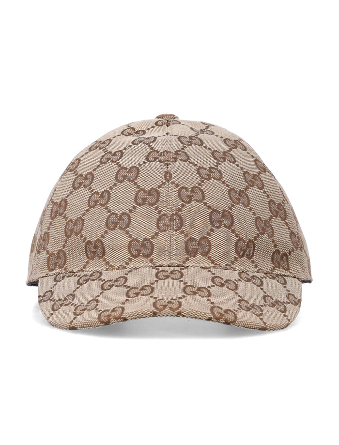 Gucci Kids Original Gg Baseball Hat Cocoa Polyester