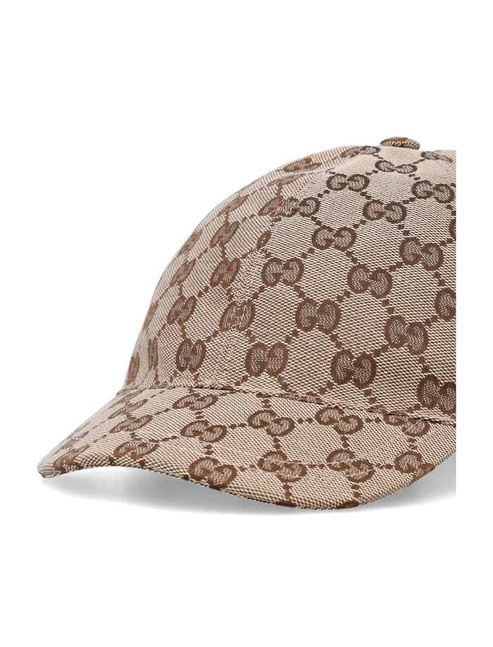 Gucci Kids Original Gg Baseball Hat Cocoa Polyester