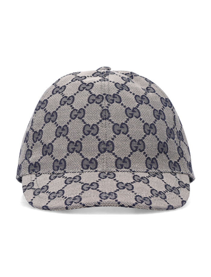 Gucci kids original GG baseball hat Dark Brown/blue Polyester