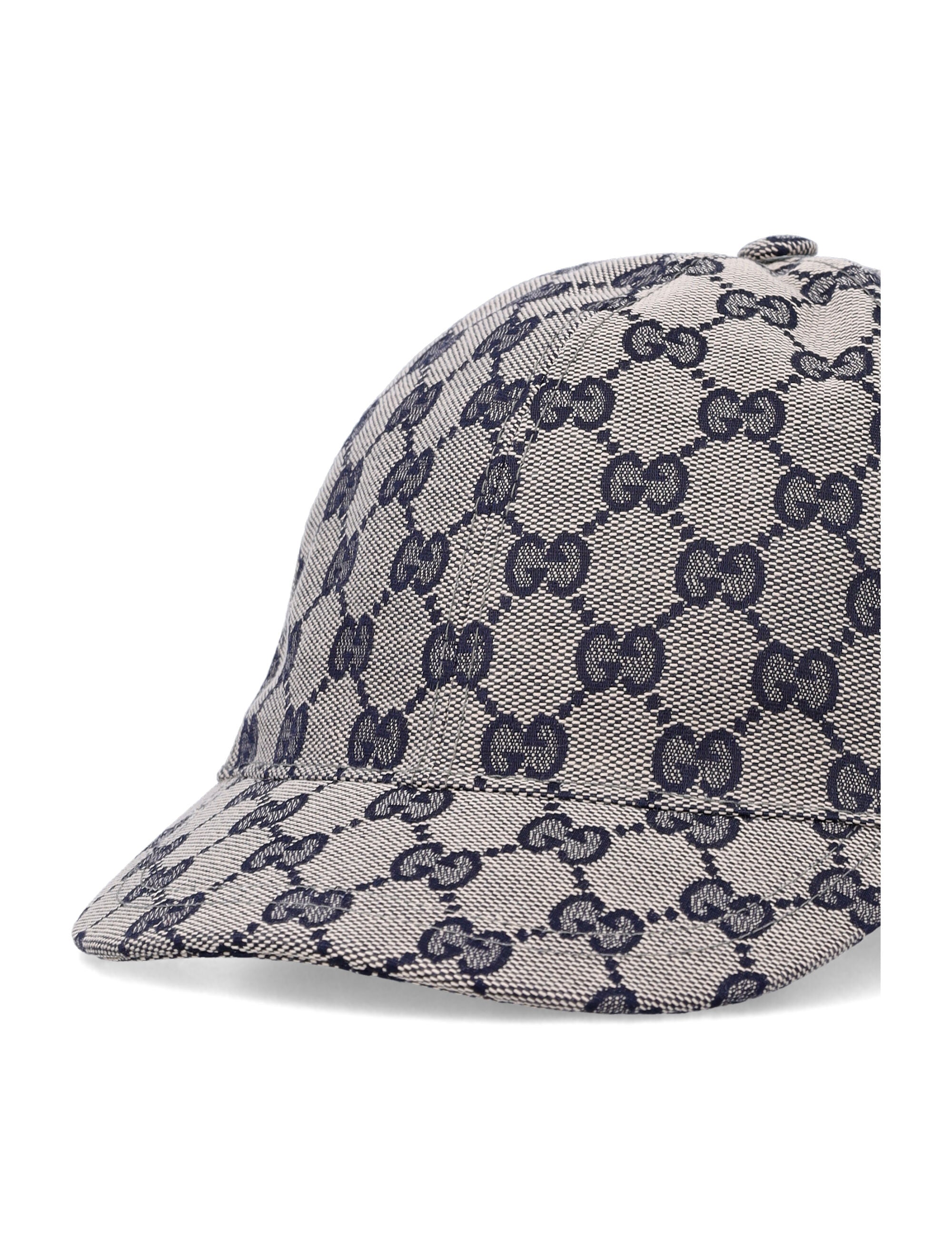 Gucci kids original GG baseball hat Dark Brown/blue Polyester