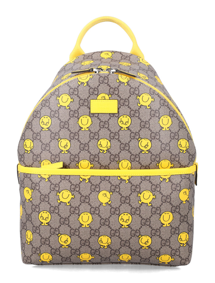 Gucci GG Supreme backpack with MR. MEN™ LITTLE MISS™ for kids Beige Polyurethane