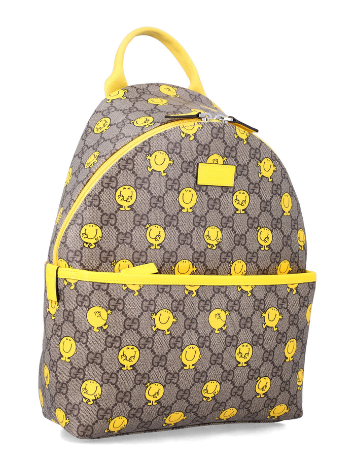 Gucci GG Supreme backpack with MR. MEN™ LITTLE MISS™ for kids Beige Polyurethane