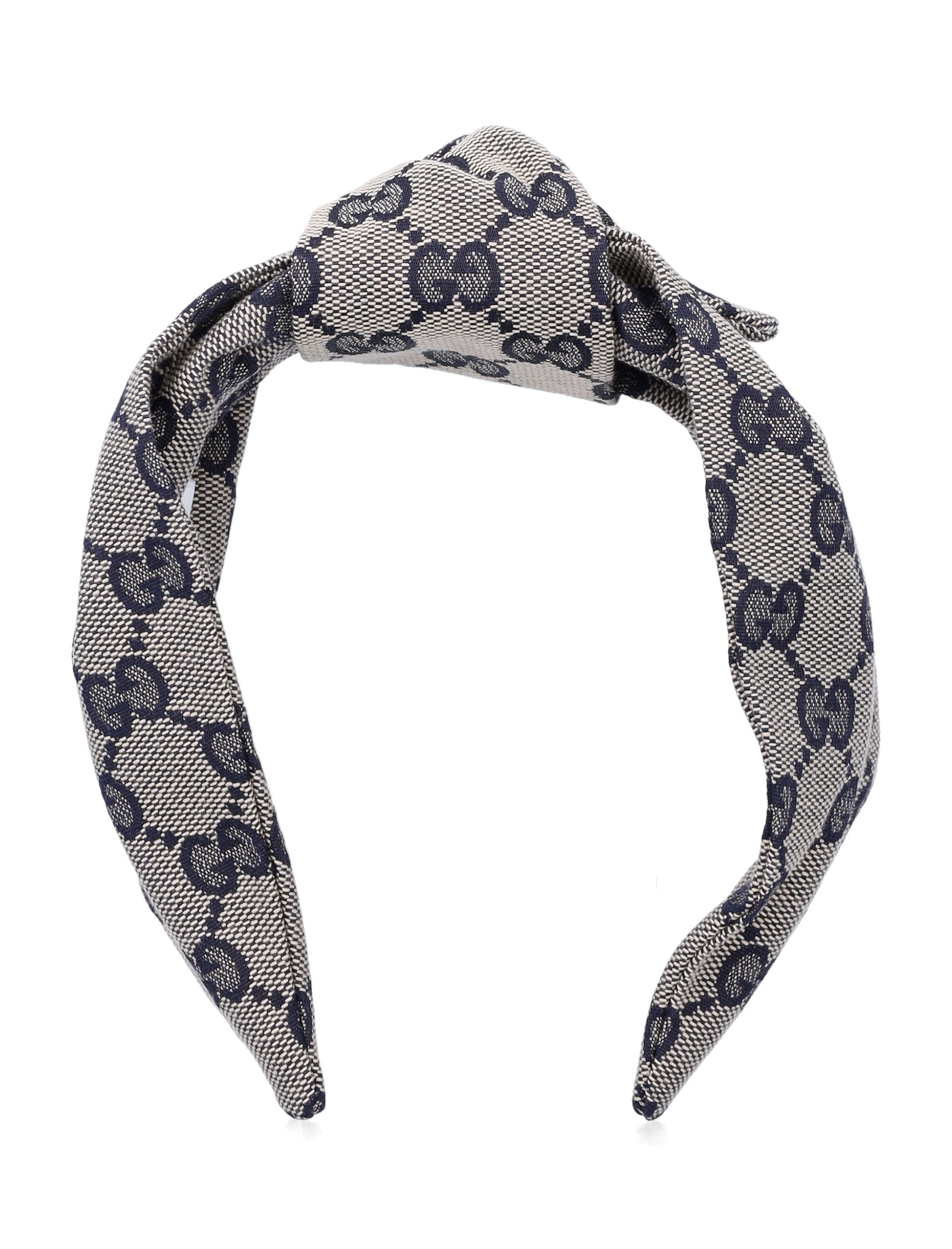 Gucci kids GG canvas headband Beige/midnight Blue Polyester