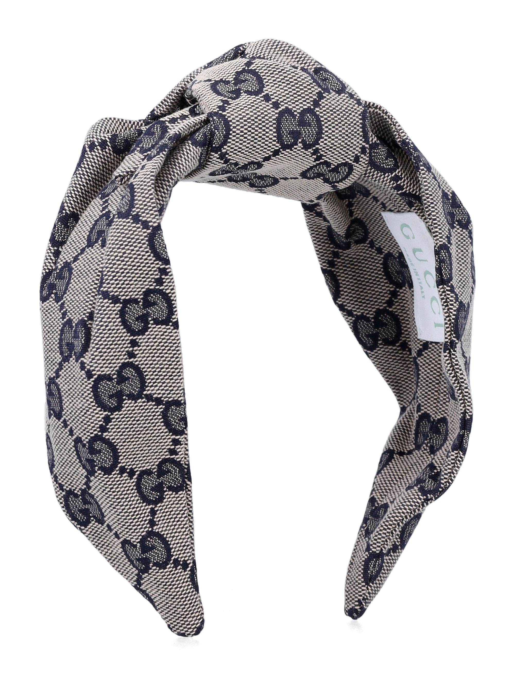 Gucci kids GG canvas headband Beige/midnight Blue Polyester