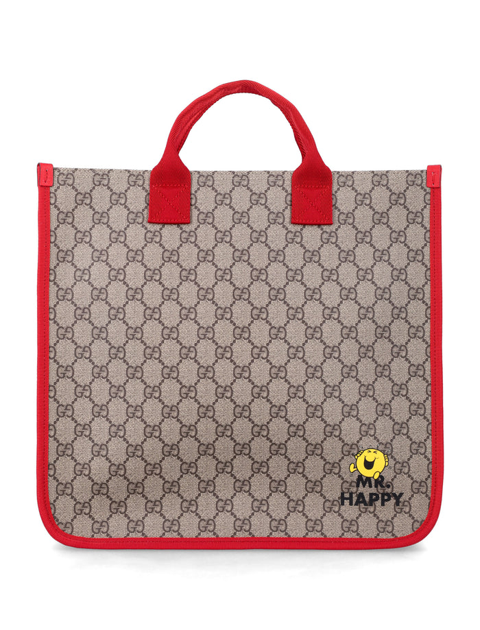 Gucci GG Supreme girls shopping bag Beige Polyurethane Tote