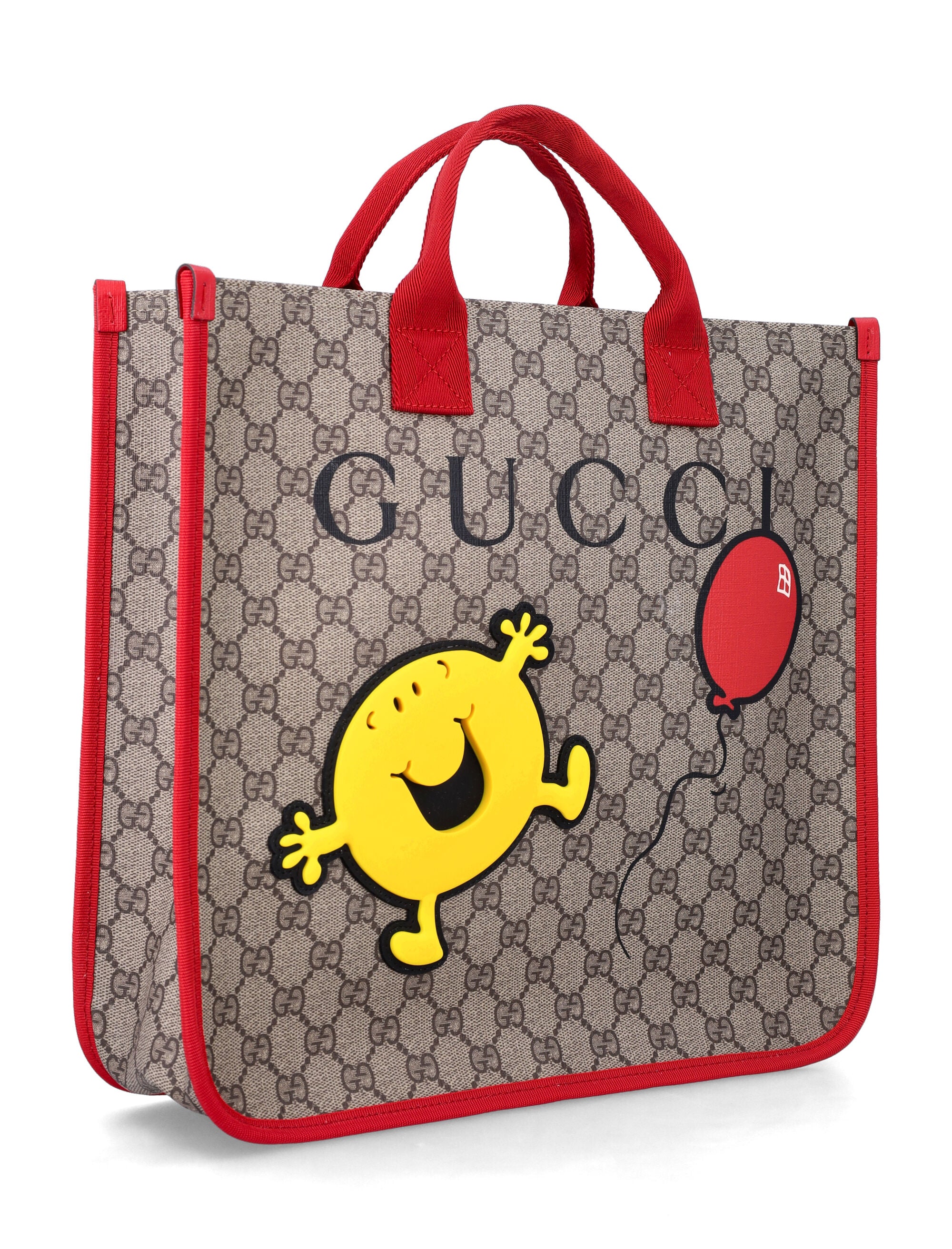 Gucci GG Supreme girls shopping bag Beige Polyurethane Tote