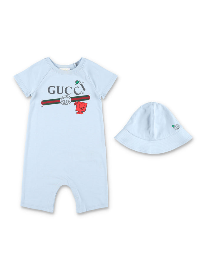 Gucci baby cotton gift set Pale Blue