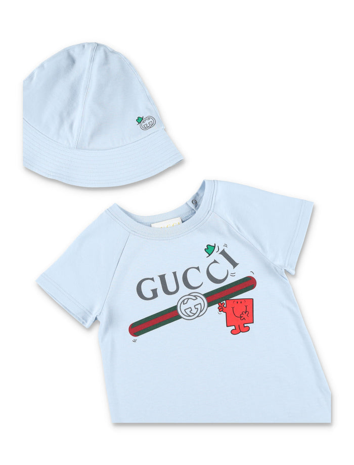 Gucci baby cotton gift set Pale Blue