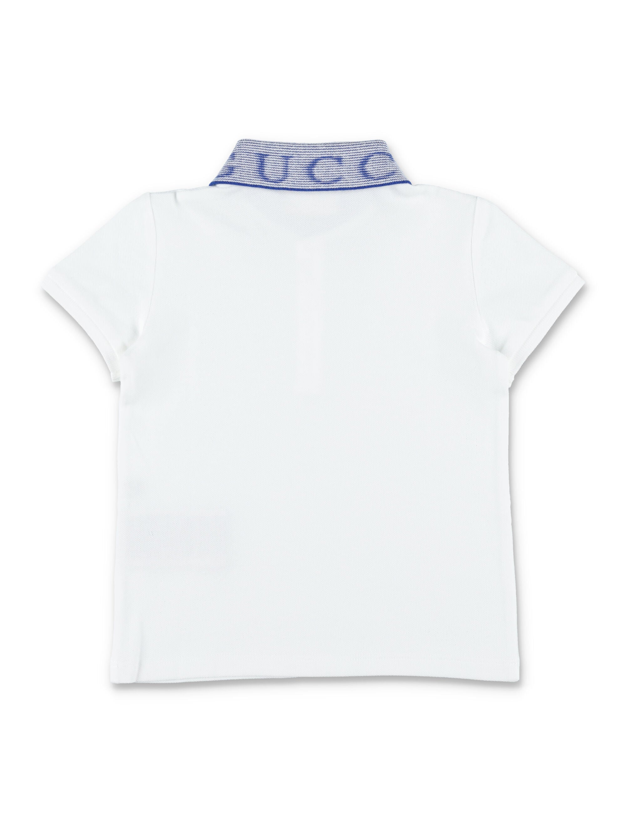 Gucci baby cotton polo shirt Optical White/blue T-shirt
