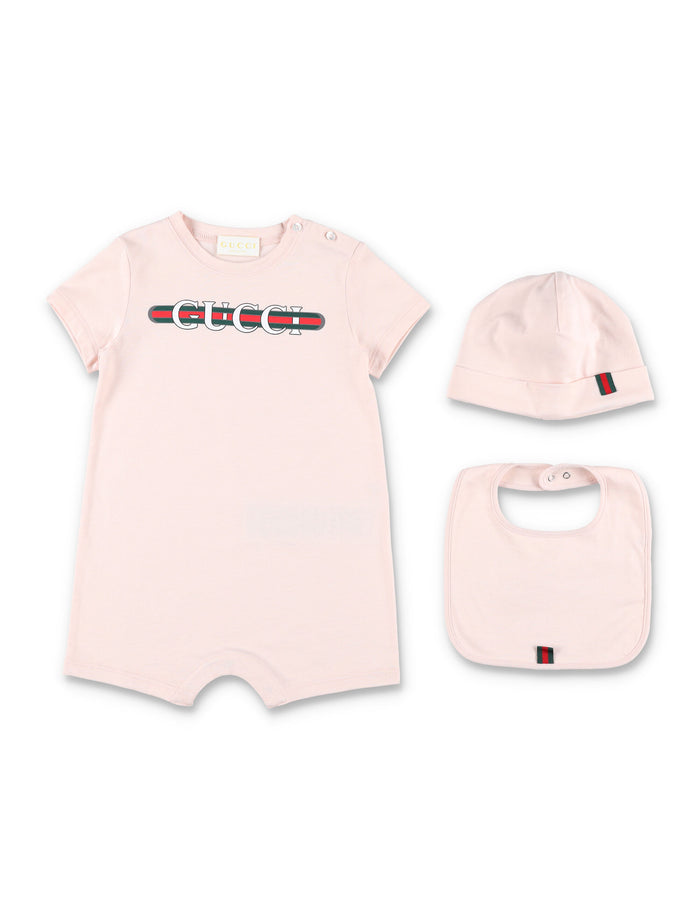 Gucci baby cotton logo gift set Rose Waterpin