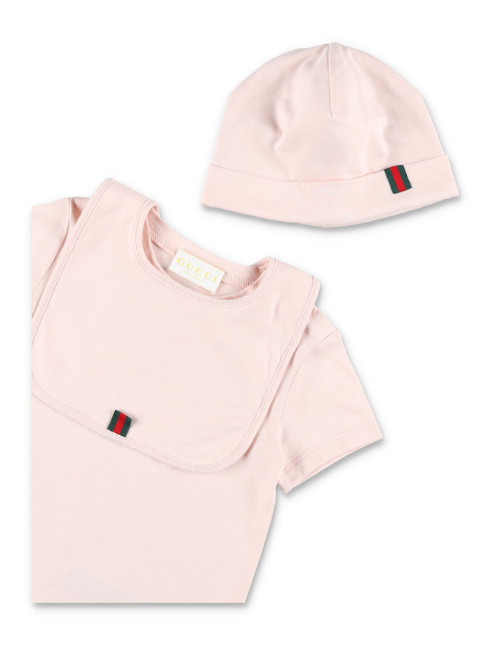 Gucci Baby Cotton Logo Gift Set Rose Waterpin