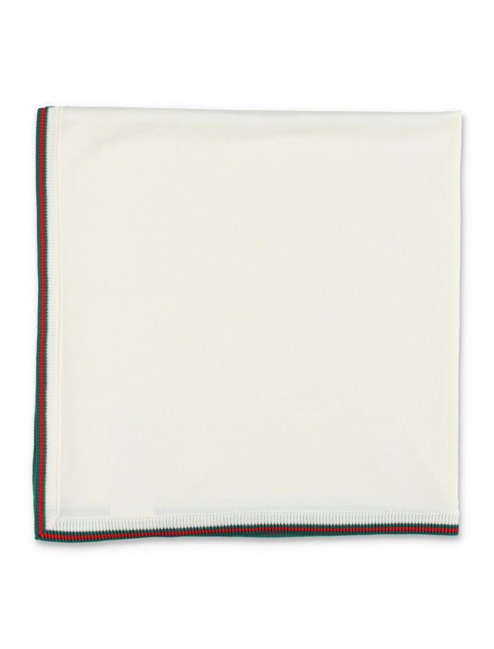 Gucci baby wool web blanket Off White Fabric