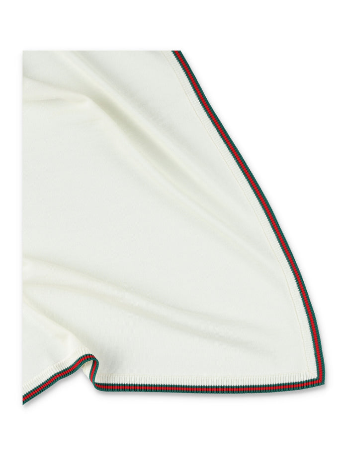 Gucci baby wool web blanket Off White Fabric
