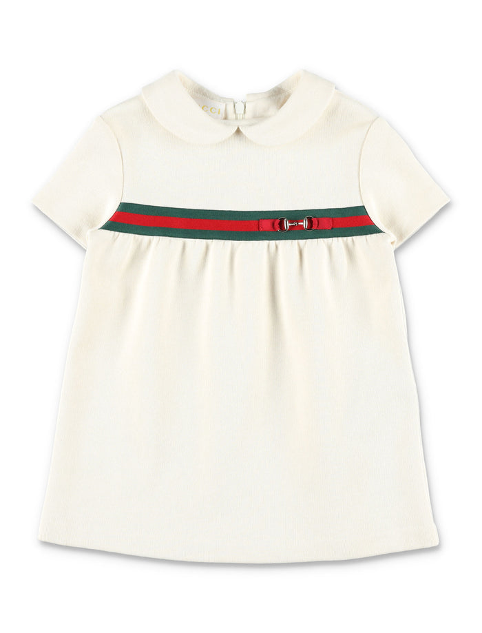 Gucci baby cotton Web dress Ivory