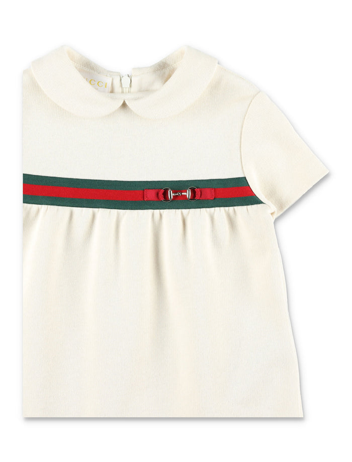 Gucci baby cotton Web dress Ivory